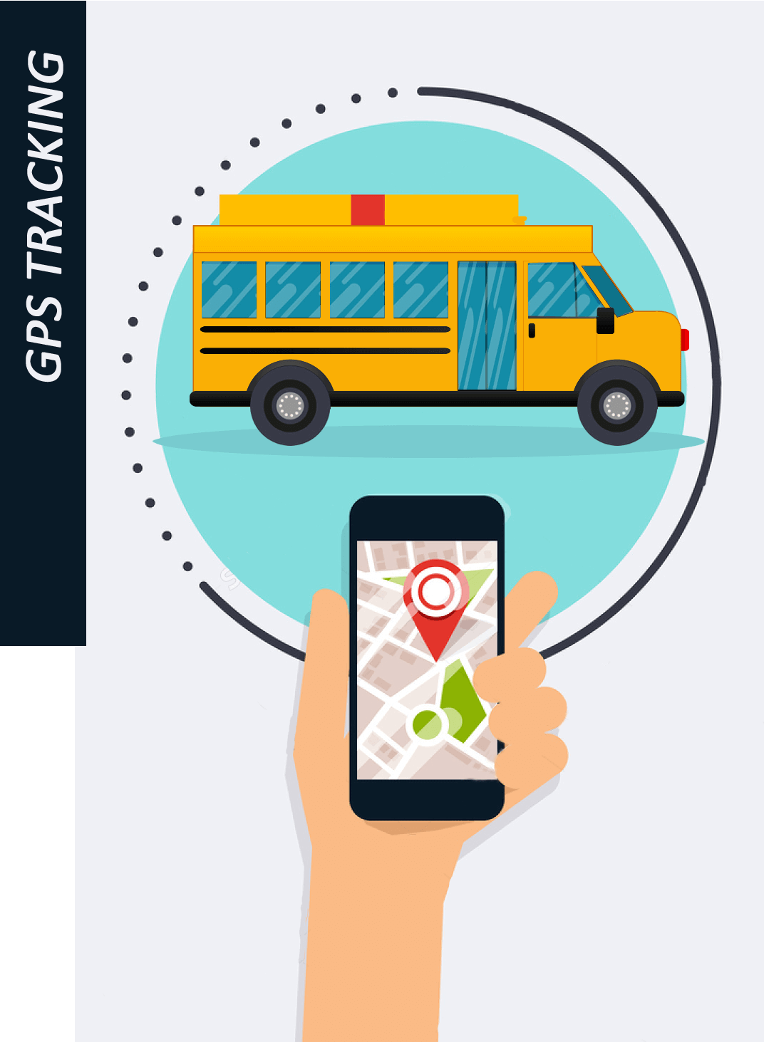 GPS school bus tracking interface